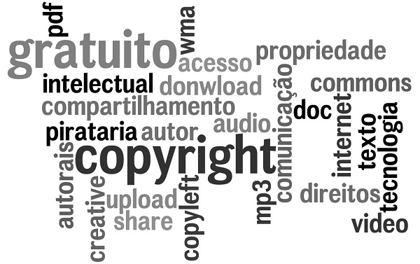imagem escrito copyright e coisas relacionadas