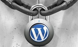 Imagem mostra cadeado com a marca do Wordpress