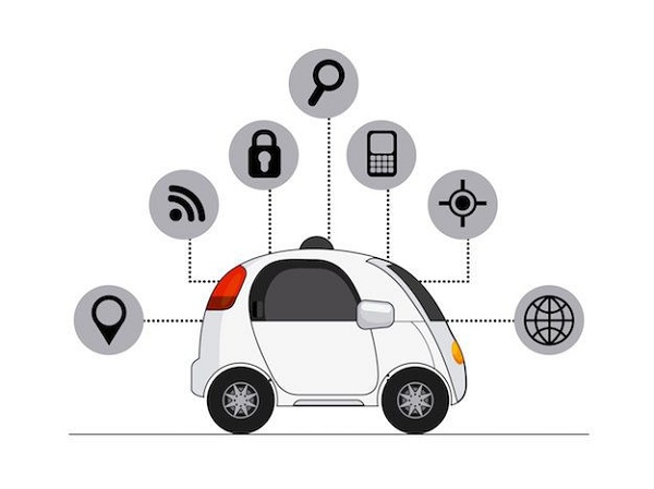 Ilustração de carro autônomo