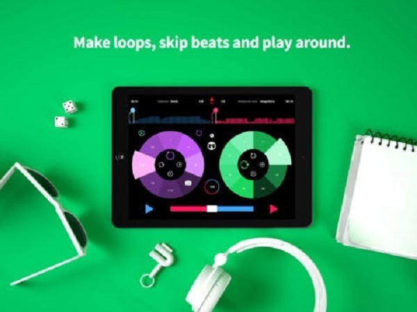 Imagem mostra edição de música na tela do tablet